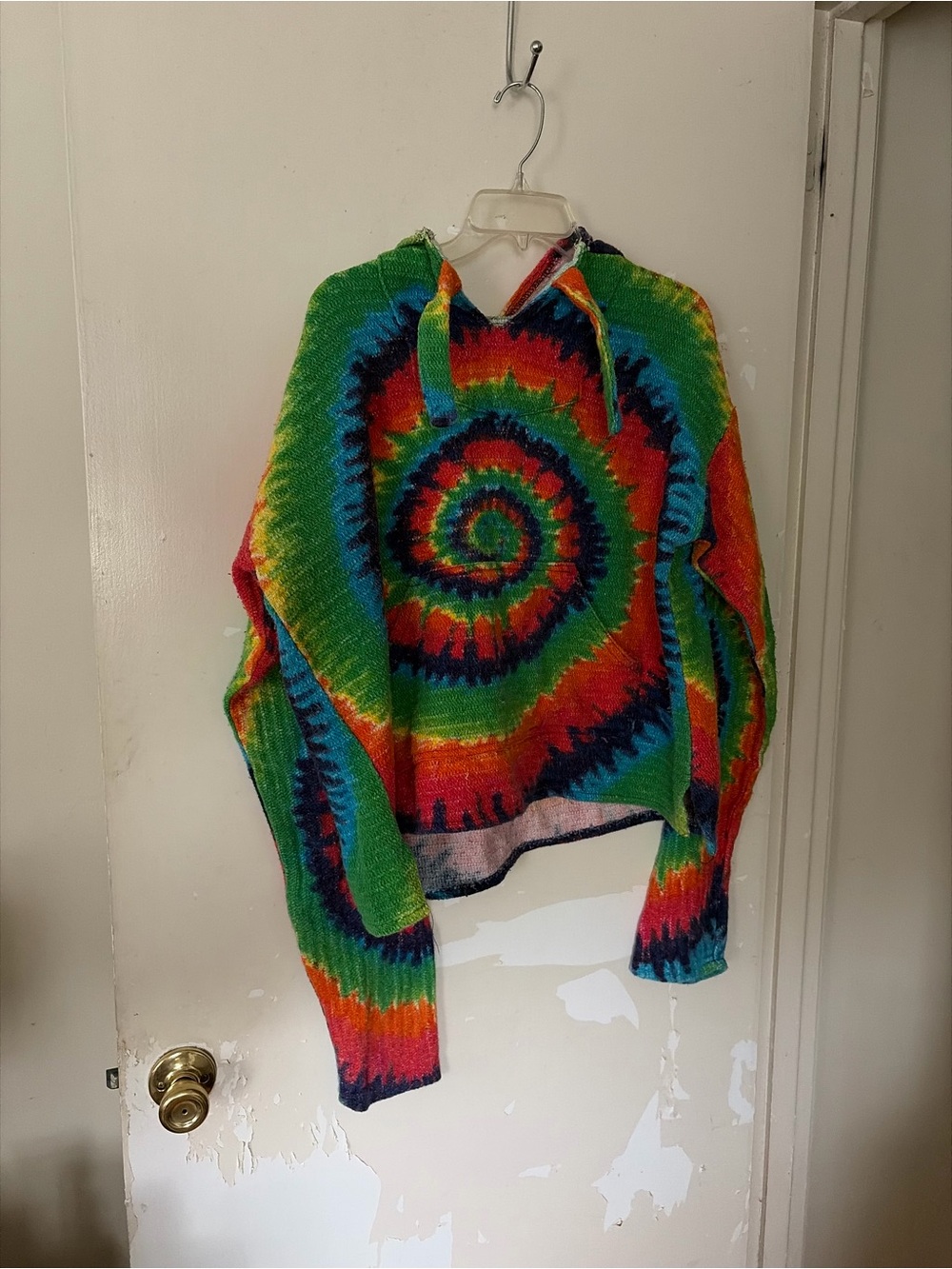 Vintage Men's Tie-Dye Crewneck Sweater - Vibrant